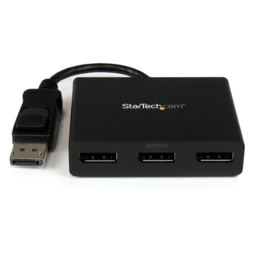 StarTech.com Divisor de vídeo - STARTECH - Divisor multitela DisplayPort para 3x DisplayPort - Caixa de plástico