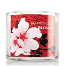 Vela de 3 Mechas JAPANESE CHERRY BLOSSOM de Bath and Body Works 14.5 Onzas