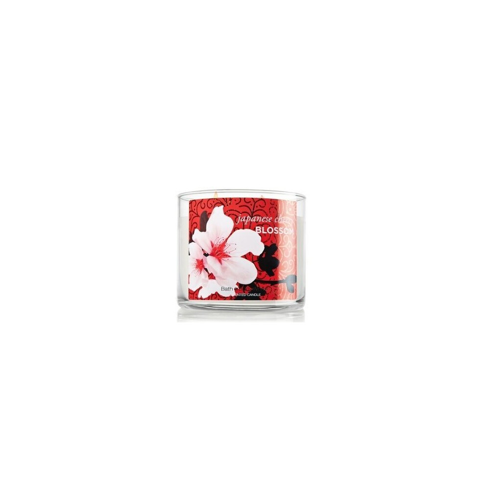 Bath and Body Works 3-wick Candle Japanese Cherry Blossom 14.5 Oz.