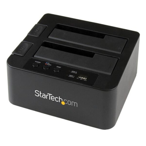 StarTech.com Duplicador e Estação de Acolhimento - STARTECH - SDOCK2U33RE - eSATA/USB 3.0 - Preto - 2,5/3,5 polegadas