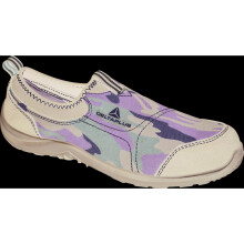 (9.5 (Adults)) Delta Plus Miami Mens Camoflague Camo Canvas Slip On Steel Toe Safety Trainers