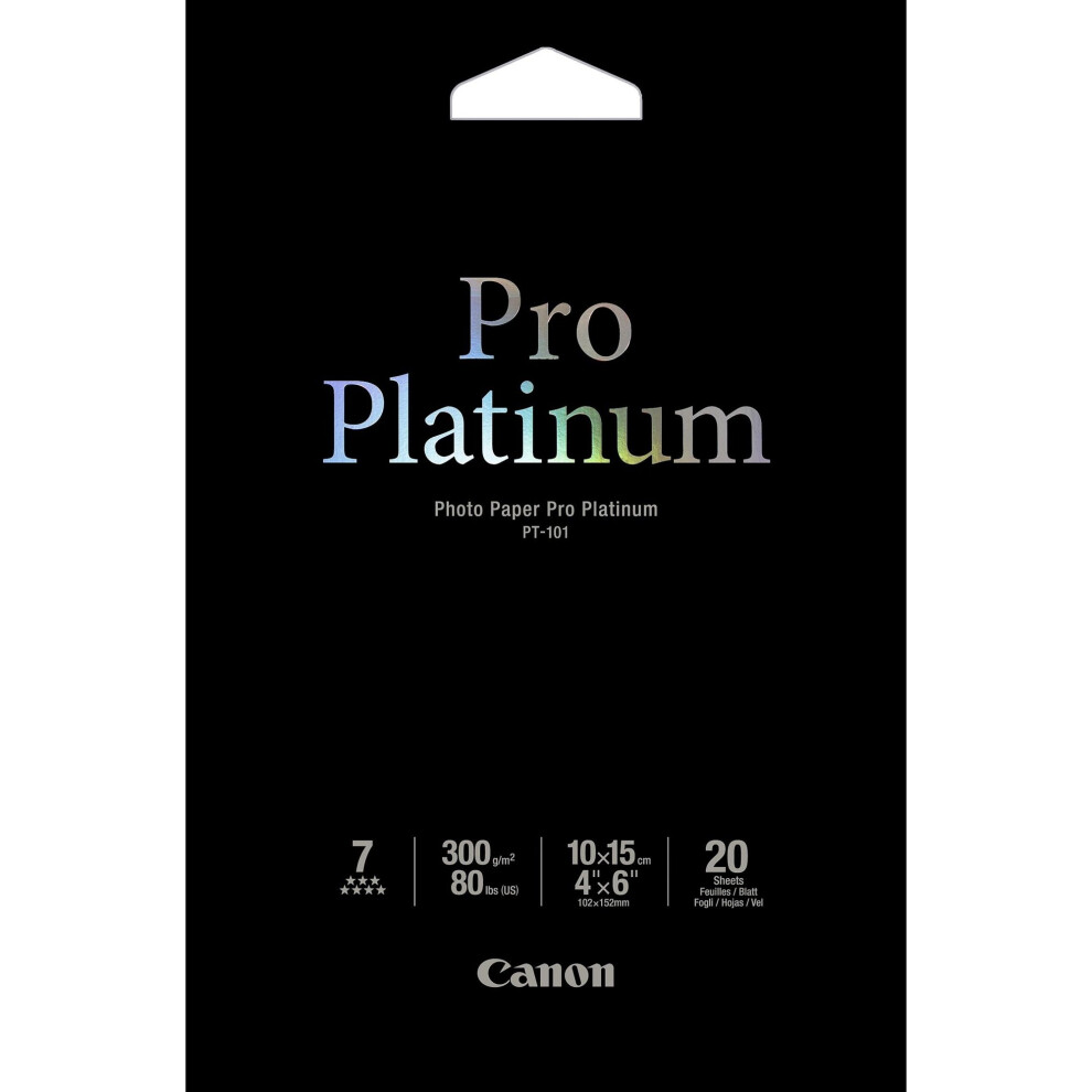 Canon PT-101 - Pro Platinum Photo 10x15cm, 20 sheets photo paper