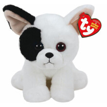 TY 41203 Französische Bulldogge Marcel – Bunt, 15 cm hoch, Beanie Babies Plüschhund, ideal für Sammler und Kinder.