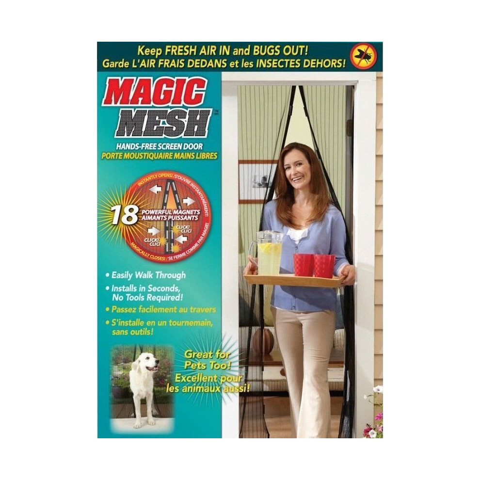 Magic Curtain Door Mesh Magnetic Fastening Hands Free Fly Bug Insect Screen New