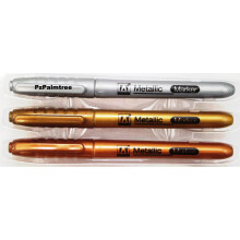 3 Metallic Marker Pens Gold Silver Bronze Paper Card Glass Metal Plastic Xmas