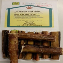 BULL PIZZLE 5" THICK (10) DOG TREATS BEST QUALITY FROM PETSUPPLYUK