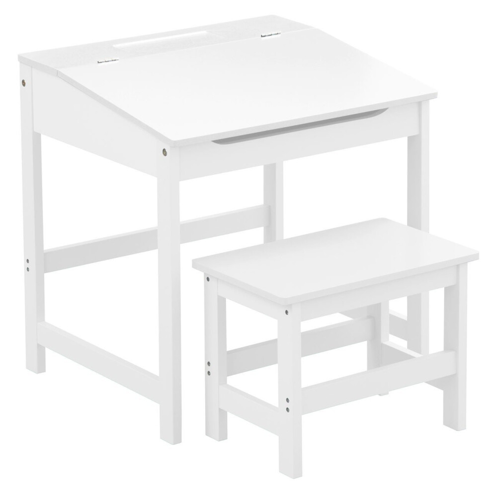 Premier Housewares Children's White Desk & Stool Set