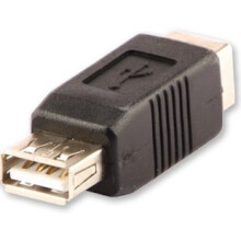 Lindy USB A/B USB A USB B Black cable interface/gender adapter