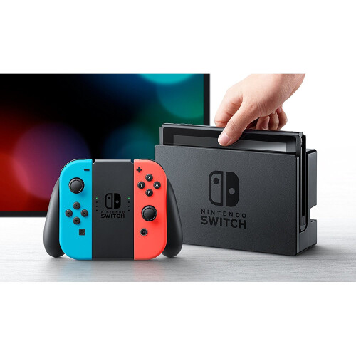 Refurbished Nintendo Nintendo Switch Console with Neon Red and Blue Joycon Controllers