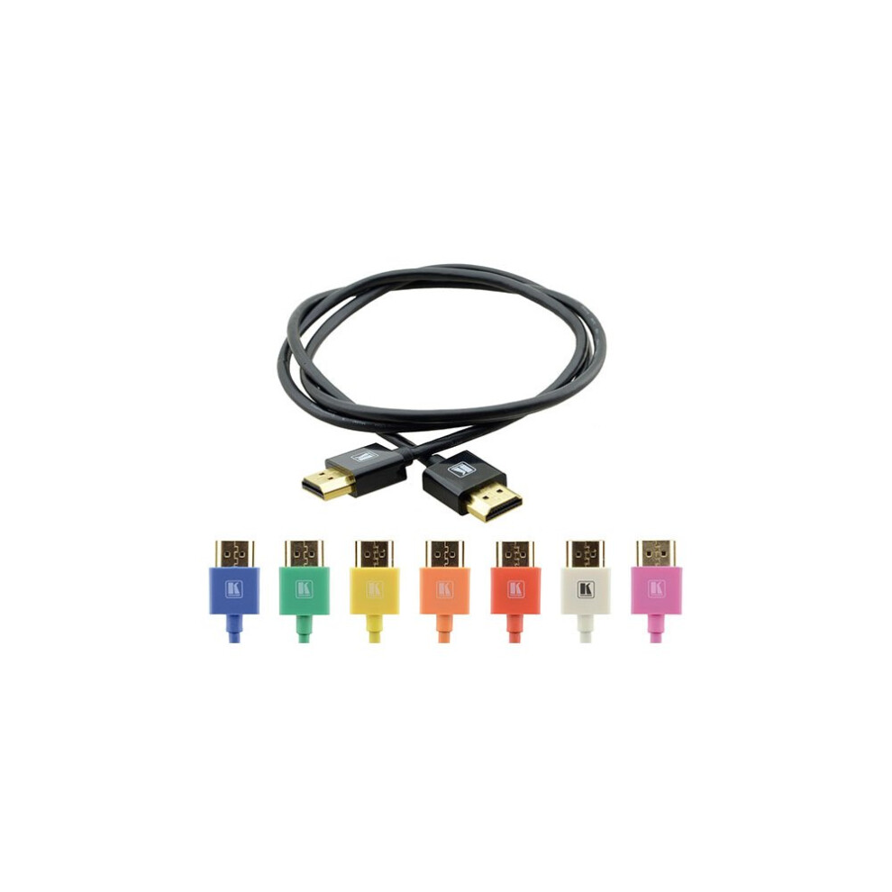 Kramer Ultra Slim Hdmi Cable 4K High Speed With Ethernet 0.9M (3Ft) Black 7291063068028