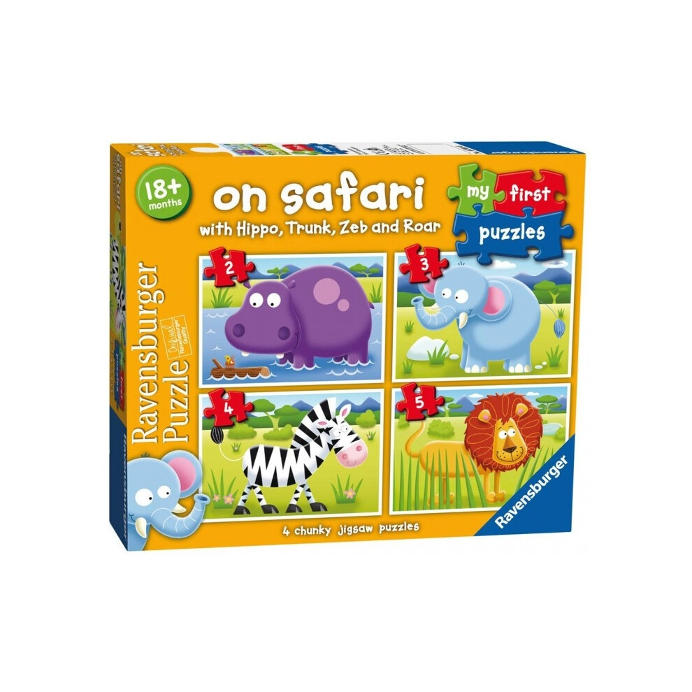 4 Jigsaw Puzzles - On Safari