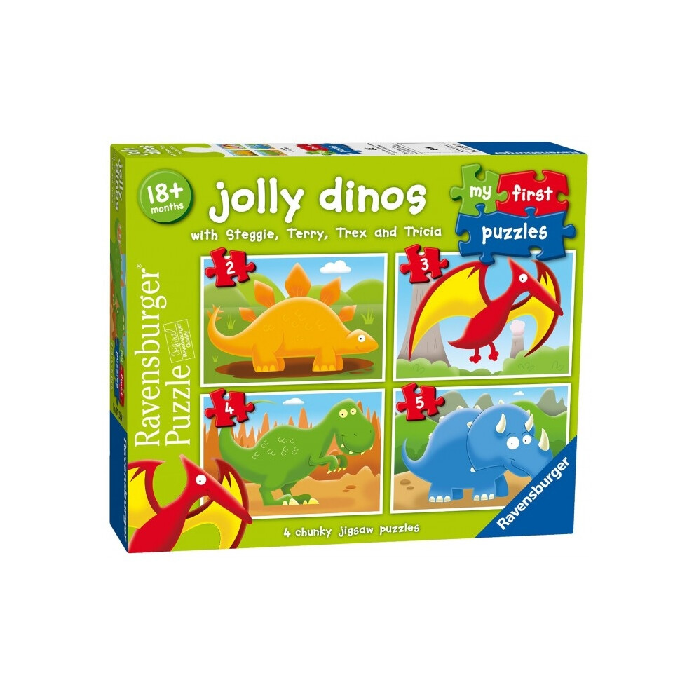 Ravensburger 4 Jigsaw Puzzles - Jolly Dinos