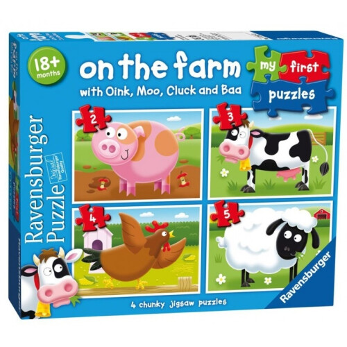 Ravensburger Ravensburger My First Puzzle: On The Farm (2: 3: 4 & 5 Piece) Jigsaw Puzzle for Kids - Every Piece is Unique  Pieces Fit Together Perfectly