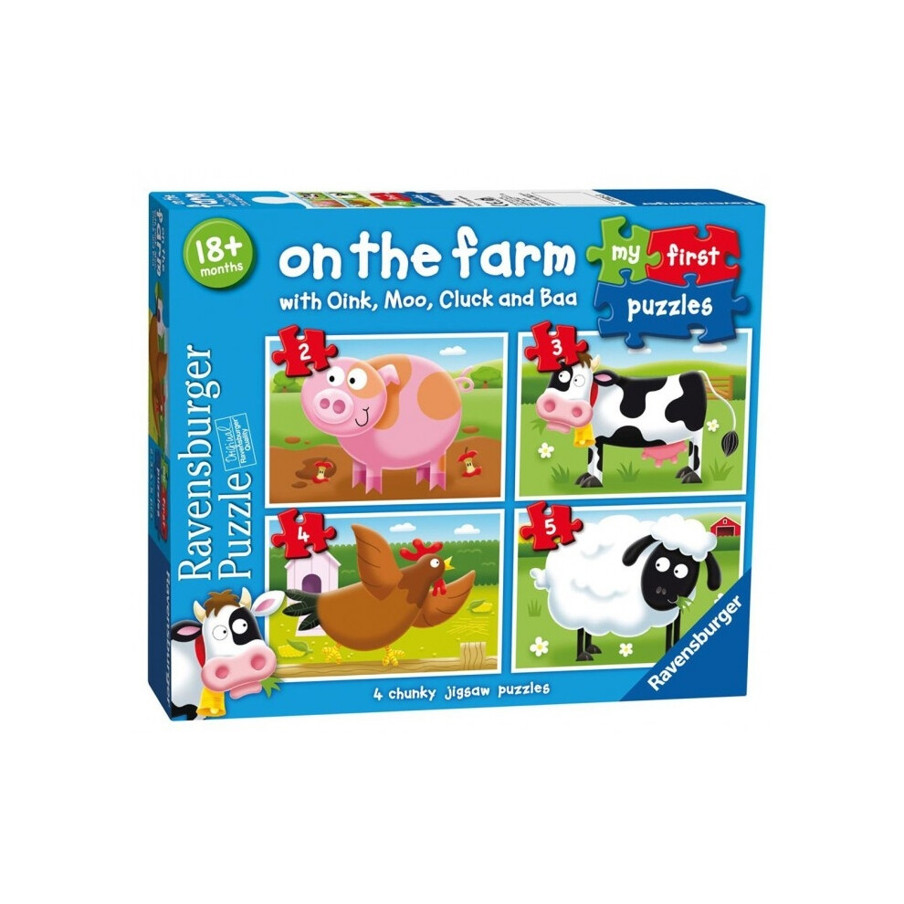 4 Jigsaw Puzzles - On the Farm