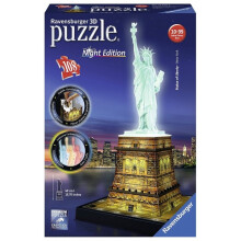 Ravensburger Statua della Libert Night Edition - Puzzle 3D da 108 pezzi per bambini e adulti | Precisione a incastro con tecnologia Easy Click |
