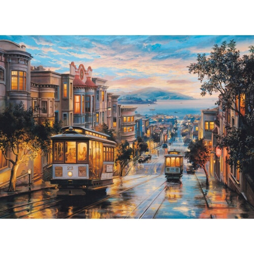EuroGraphics Σαν Φρανσίσκο Τραμ Παράδεισος από Eugene Lushpin 1000-Κομματίων Πάζλ