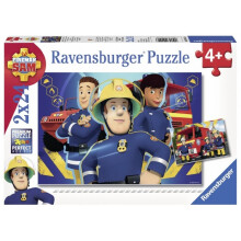 SAM DER FEUERWEHRMANN Puzzles 2x24 Teile - Sam hilft dir in Not - Ravensburger - Set von Kinderpuzzles - Ab 4 Jahren