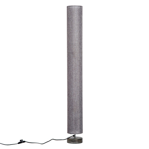 (Grey) Homcom 120cm Column Floor Lamp With Linen Shade