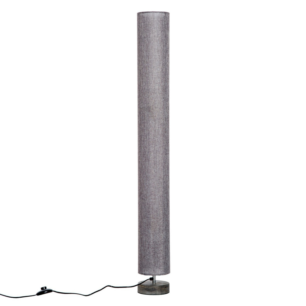 Homcom (Grey) 120Cm Column Floor Lamp With Linen Shade Grey