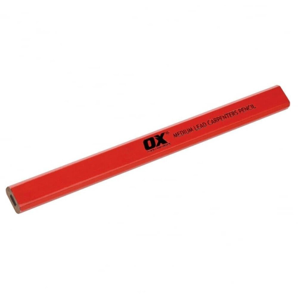 OX T022910 Trade Carpenters Pencils Medium With Sharpener Pack of 10