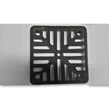 6" x 6" 152mm x 152mm 9mm thick Square Cast Iron Gully Grid / Grate Heavy Duty Drain Cover Black Satin Finish
