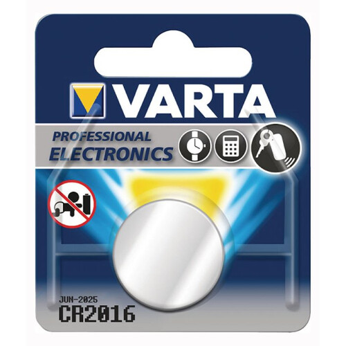 Varta GP-Knopfzellenbatterie, Lithium, CR2016, 5er-Pack