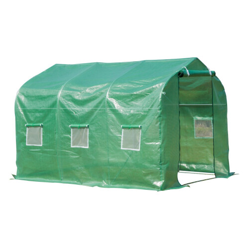 Outsunny (3m) Outsunny Walk-In Polytunnel Greenhouse With Windows