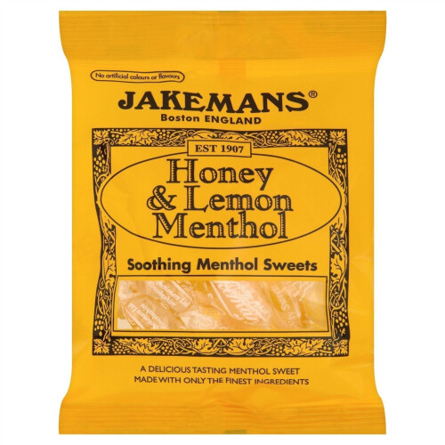 Jakemans (Honey Lemon) Jakemans Soothing Menthol Sweets Lozenges 73g