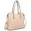 Miss Lulu (Beige) 3pc Women's PU Leather Handbag Set 3