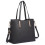 Miss Lulu (Black) 3pc Women's PU Leather Handbag Set 2