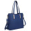 Miss Lulu (Navy) 3pc Women's PU Leather Handbag Set 2