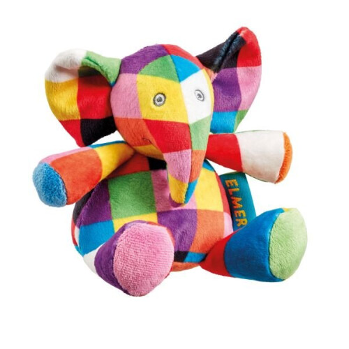 Rainbow Designs Elmer Plush Rattle