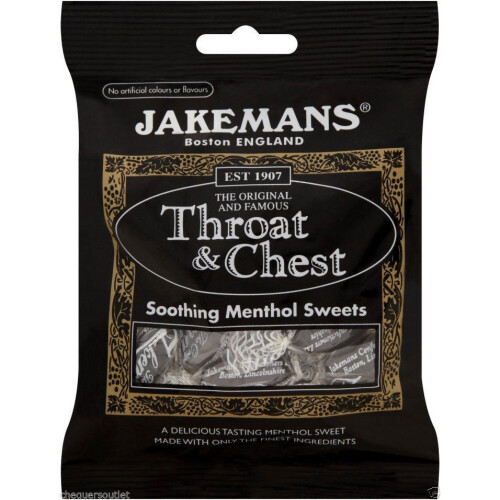 Jakemans (Throat & Chest) Jakemans Soothing Menthol Sweets Lozenges 73g