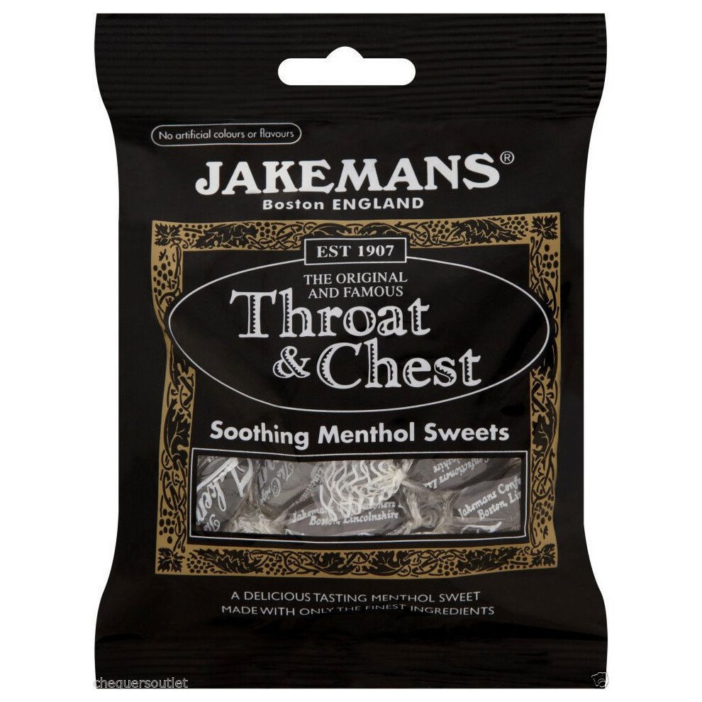 (Throat & Chest) Jakemans Soothing Menthol Sweets Lozenges 73g