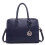 Miss Lulu (Navy 1726) Miss Lulu Women's Faux Leather Laptop Handbag 2