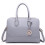 Miss Lulu (Grey 1726) Miss Lulu Women's Faux Leather Laptop Handbag 2