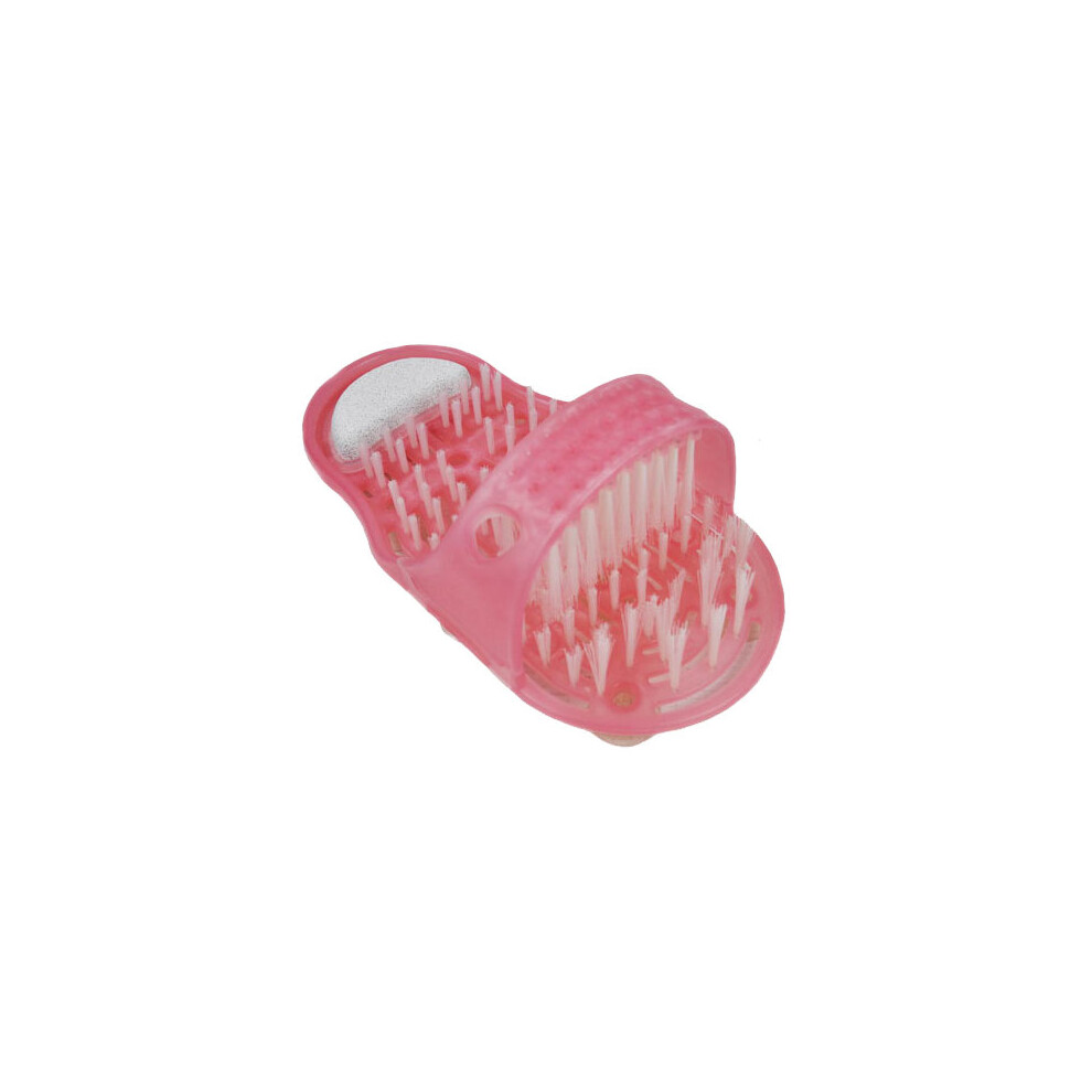 Shower Feet Foot Scrubber Massager Cleaner Spa Exfoliating Washer Wash Slipper[Pink]