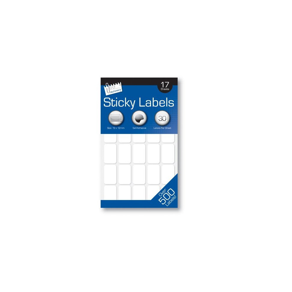 Just Stationery 19x12mm Sticky Label - White
