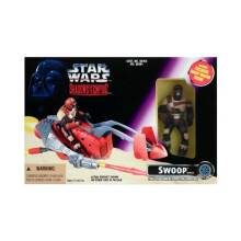 Star Wars Shadows of the Empire Swoop Vehicle with Trooper and Topps WideVision Cards