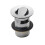Bathroom Basin Sink Waste Chrome Flip Spin Top Plug Slotted Waste 4