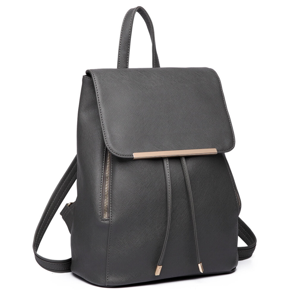 (Grey 1669) Faux Leather Women's Fashion Backpack