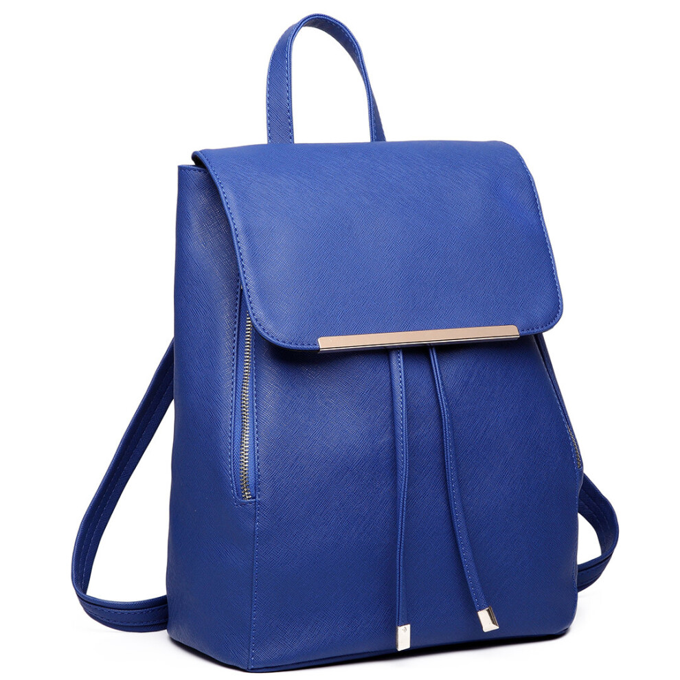 (Navy 1669) Faux Leather Women's Fashion Backpack