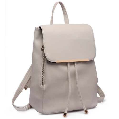 Miss Lulu (Light Grey 1669) Faux Leather Women's Fashion Backpack