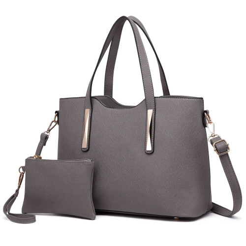 Miss Lulu (Grey) Miss Lulu Women's Shoulder Bag & Mini Pouch