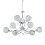 Searchlight 9 Light Chrome Pendant Round Shades Chrome Hoops Glass Buttons 1
