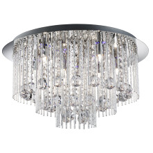 Blue Led Flush Ceiling 8 Liught In Chrome