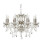 Searchlight Clear Crystal Drops & Trim 8 Light Chanderlier, Satin Silver 1