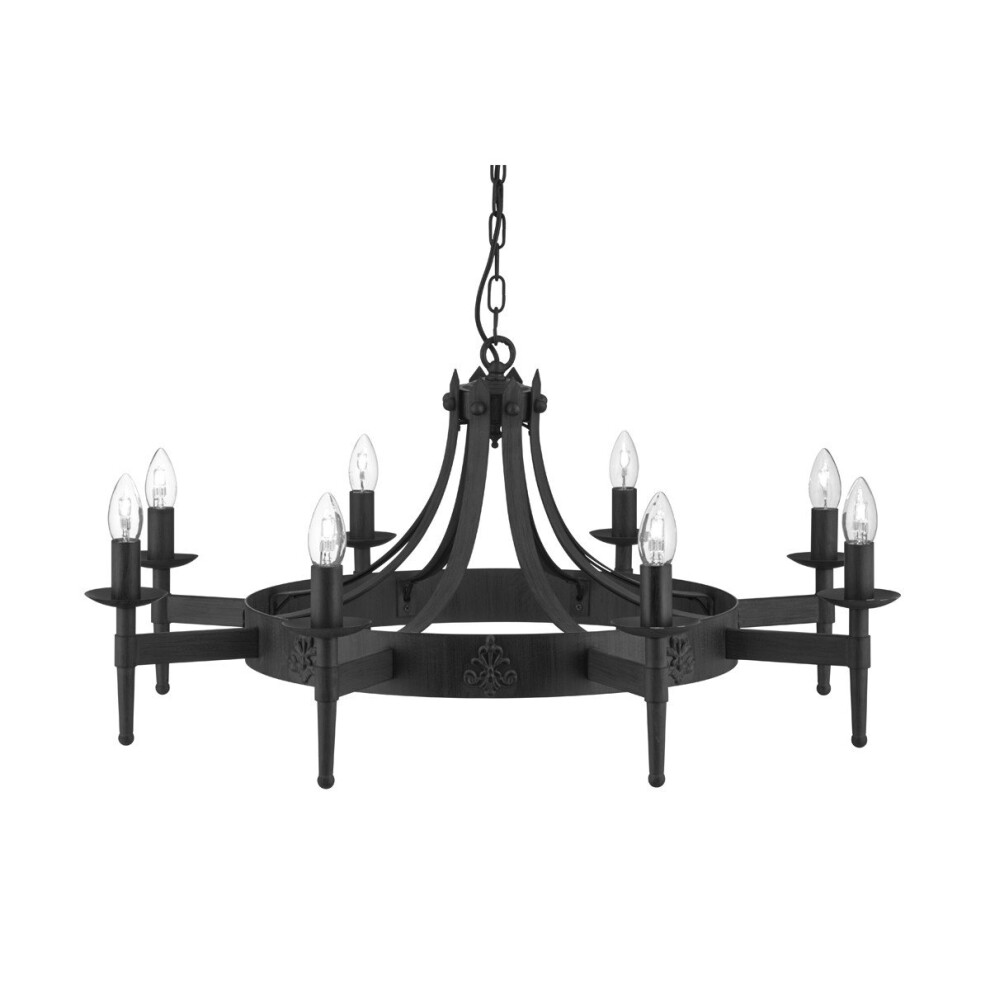 Search Gothic Style Wrought Iron 8 Ceiling Pendant Light