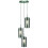 Searchlight 3 Light Pendant With Smokey Outer And Clear Inner Glass 1