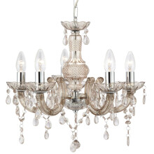 5 Arm Traditional Style Chandelier In Mink Acrylic